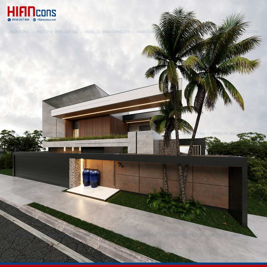 Thi Công Biệt Thự Hiện Đại 5 Phòng Ngủ