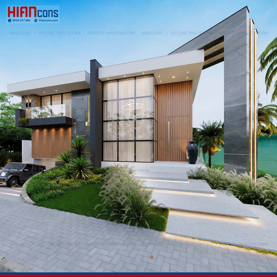 Báo Giá Biệt Thự Hiện Đại 5 Phòng Ngủ