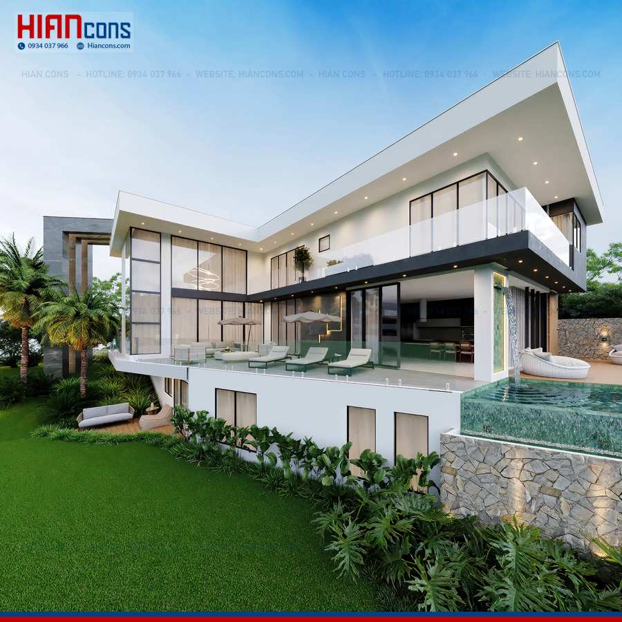 Báo Giá Biệt Thự Hiện Đại 5 Phòng Ngủ