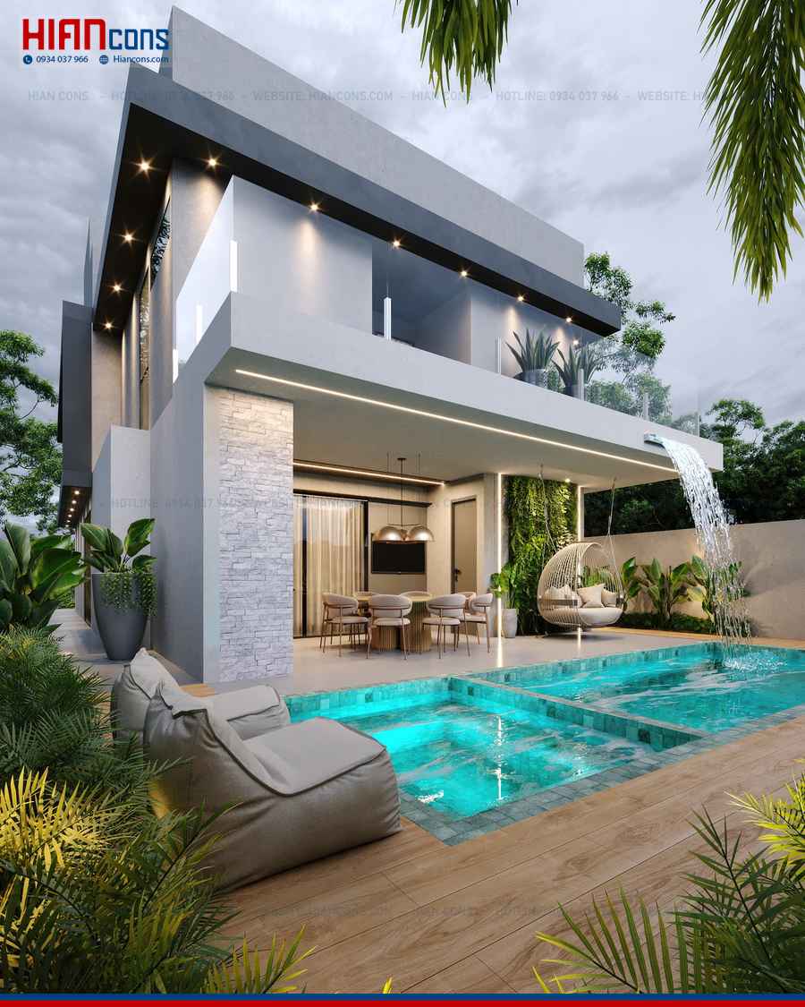 Biệt Thự Hiện Đại 6 Phòng Ngủ