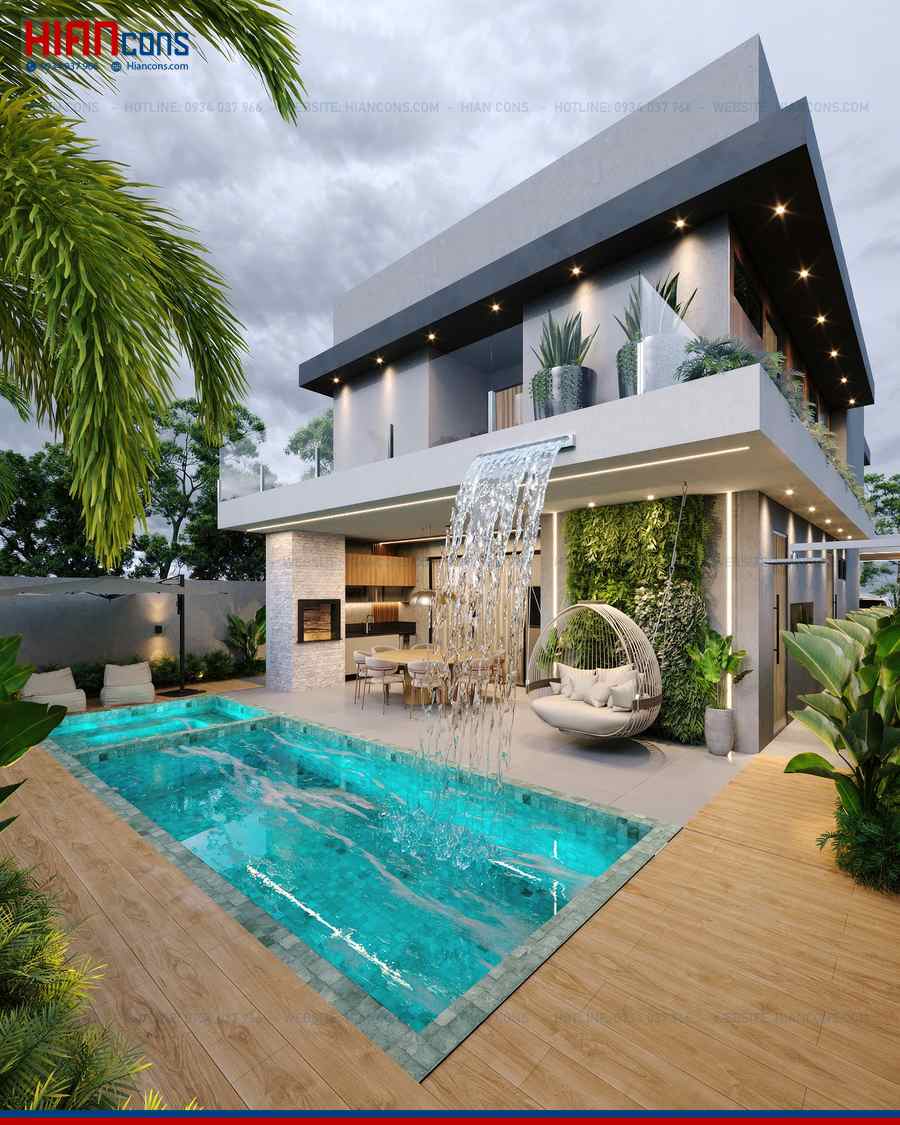 Biệt Thự Hiện Đại 6 Phòng Ngủ