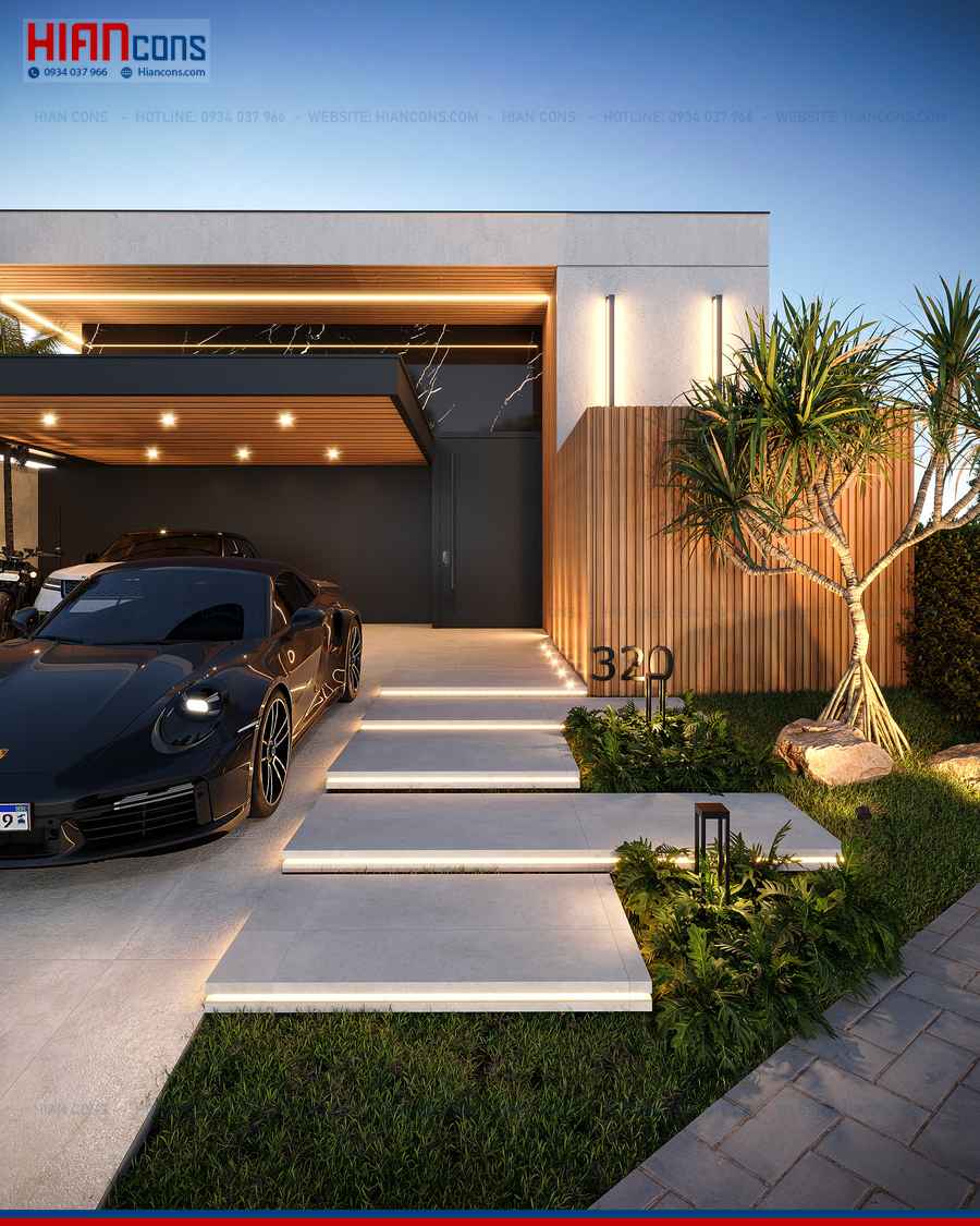 Thi Công Biệt Thự Hiện Đại 6 Phòng Ngủ