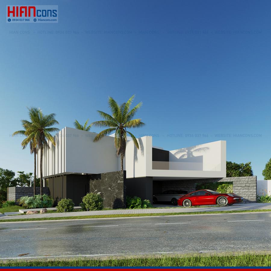Biệt Thự Hiện Đại Mái Bằng