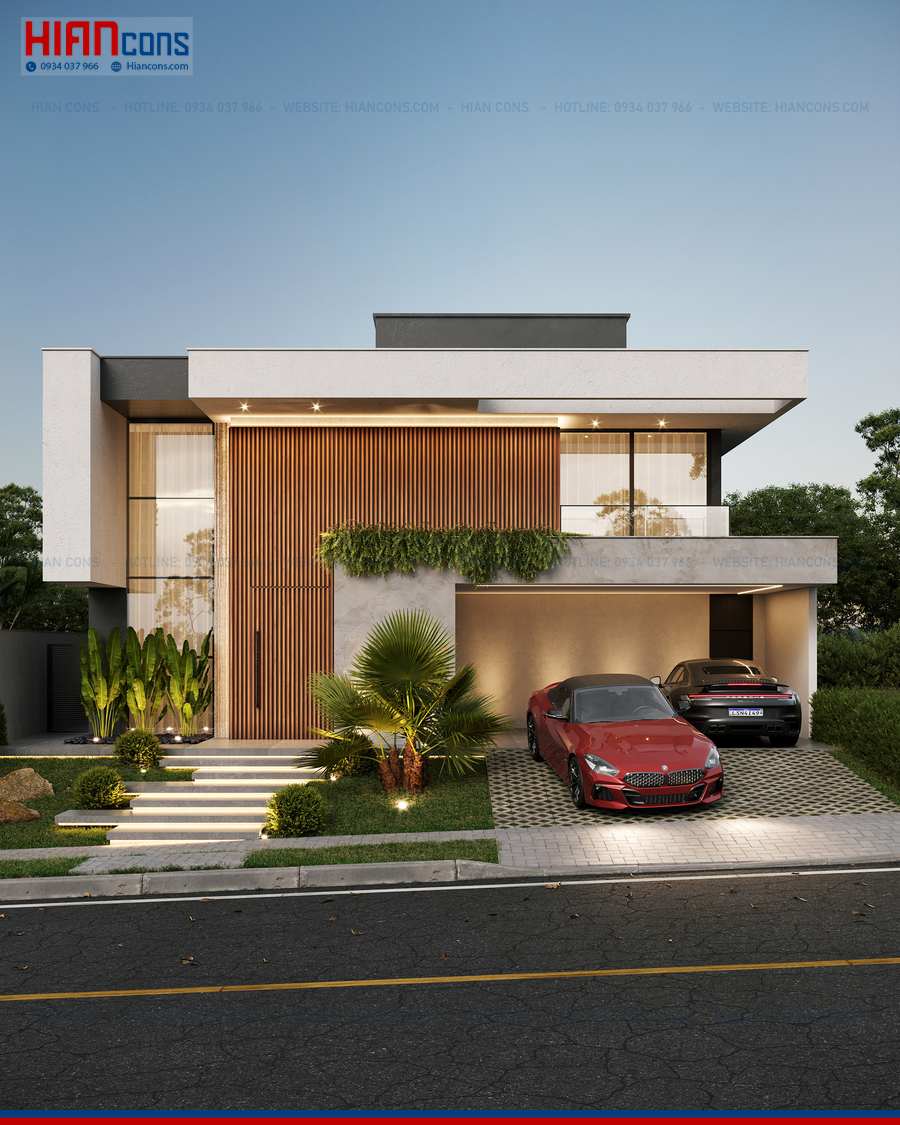 Thi Công Biệt Thự Hiện Đại Mái Bằng