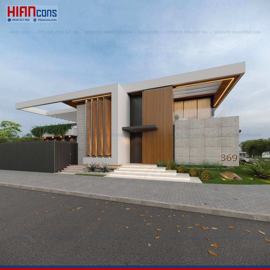 Biệt Thự Hiện Đại Mái Nhật