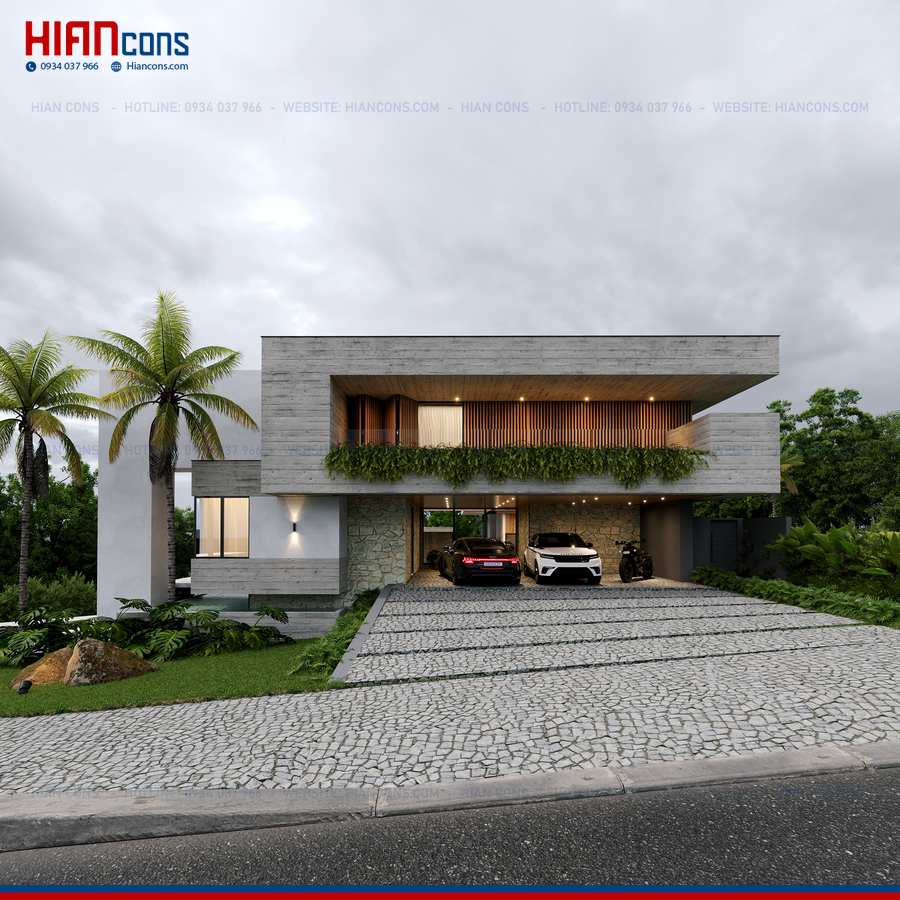 Thiết Kế Biệt Thự Hiện Đại Mái Nhật