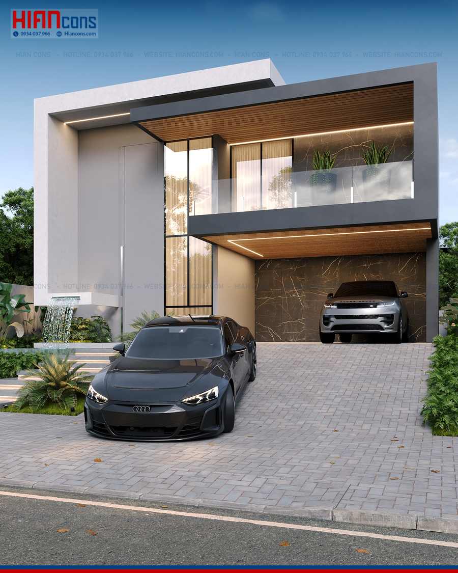 Thi Công Biệt Thự Hiện Đại Mái Nhật