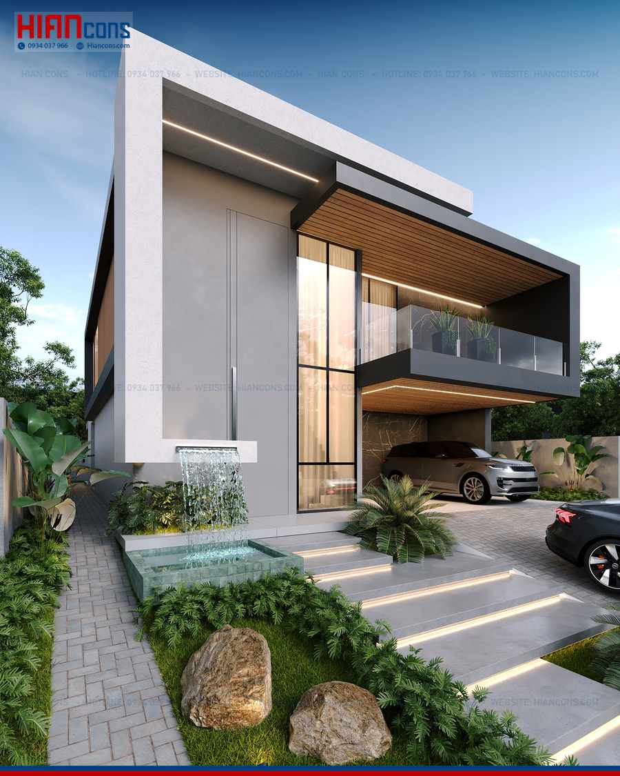 Thi Công Biệt Thự Hiện Đại Mái Nhật
