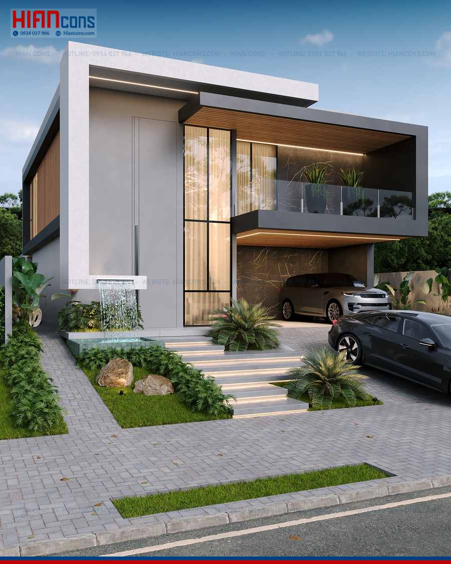 Thi Công Biệt Thự Hiện Đại Mái Nhật