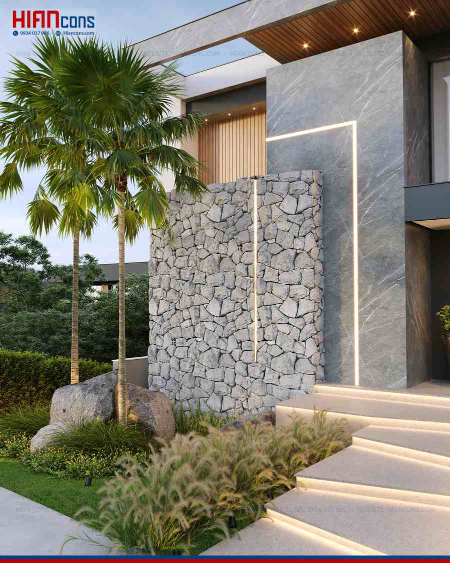 Thiết Kế Biệt Thự Hiện Đại Mái Xanh
