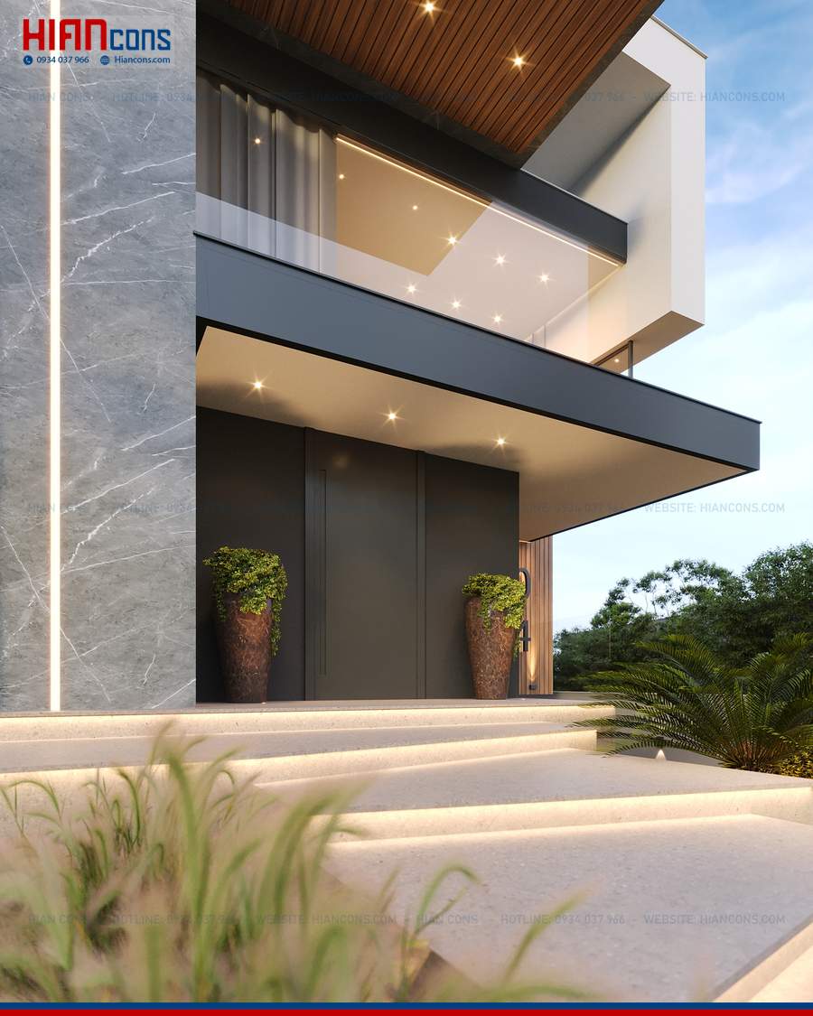 Thiết Kế Biệt Thự Hiện Đại Mái Xanh