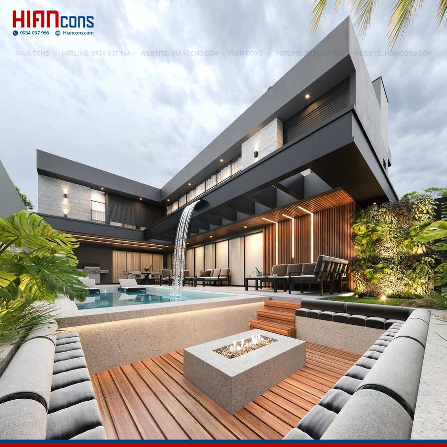 Thiết Kế Biệt Thự Hiện Đại Có Hồ Bơi