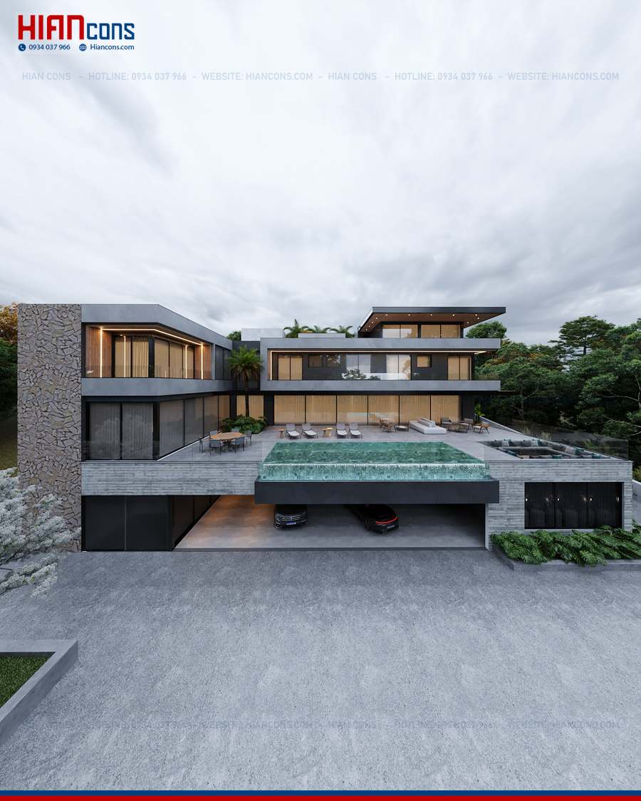 Thi Công Biệt Thự Hiện Đại Có Hồ Bơi