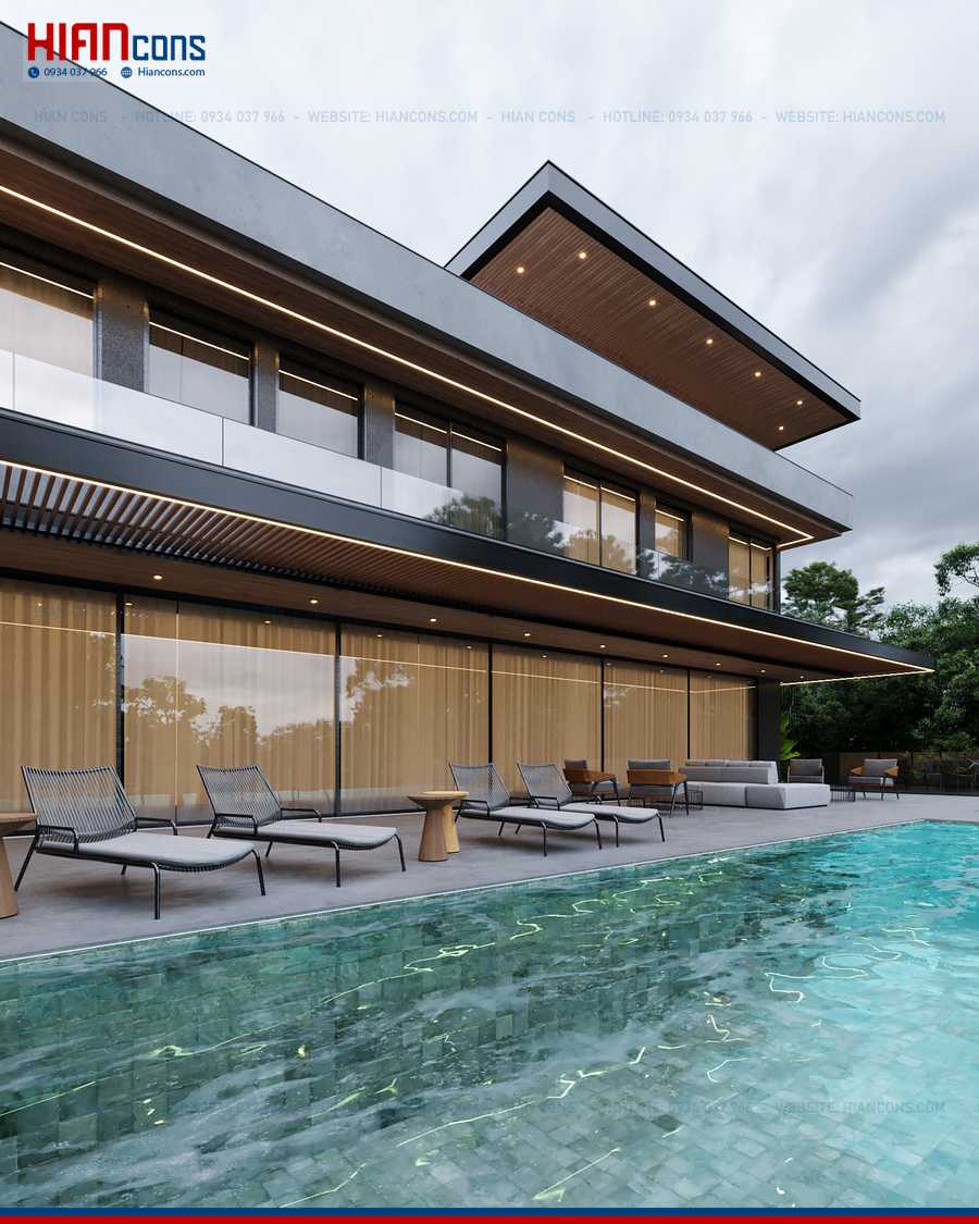 Thi Công Biệt Thự Hiện Đại Có Hồ Bơi