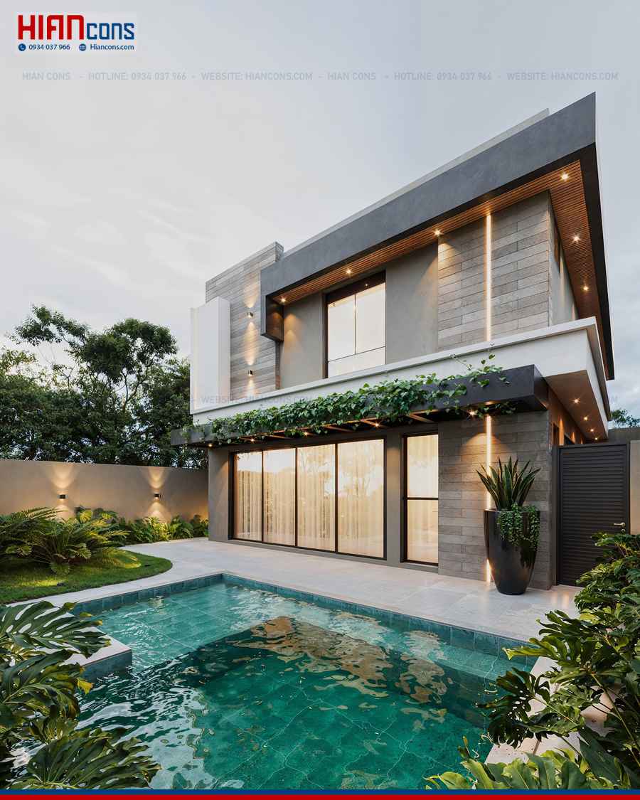 Thiết Kế Biệt Thự Hiện Đại Có Gara