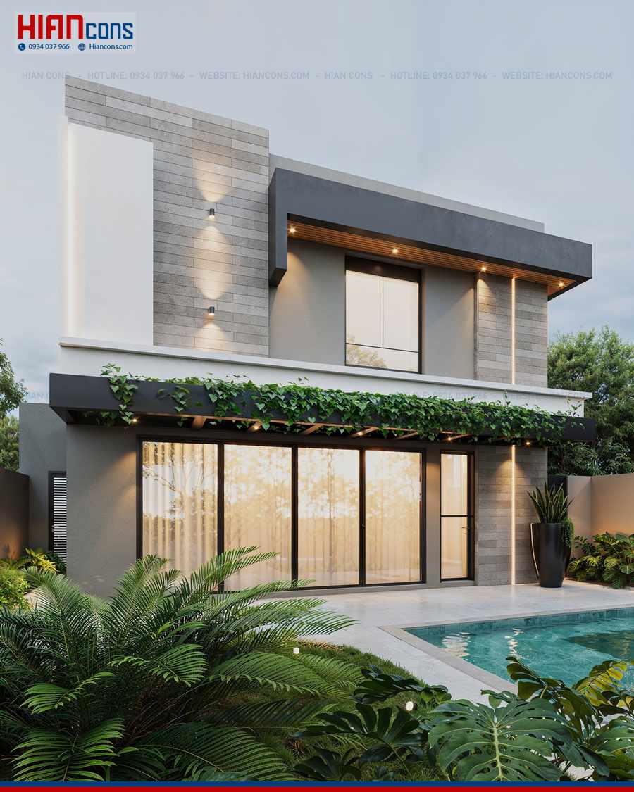Thiết Kế Biệt Thự Hiện Đại Có Gara
