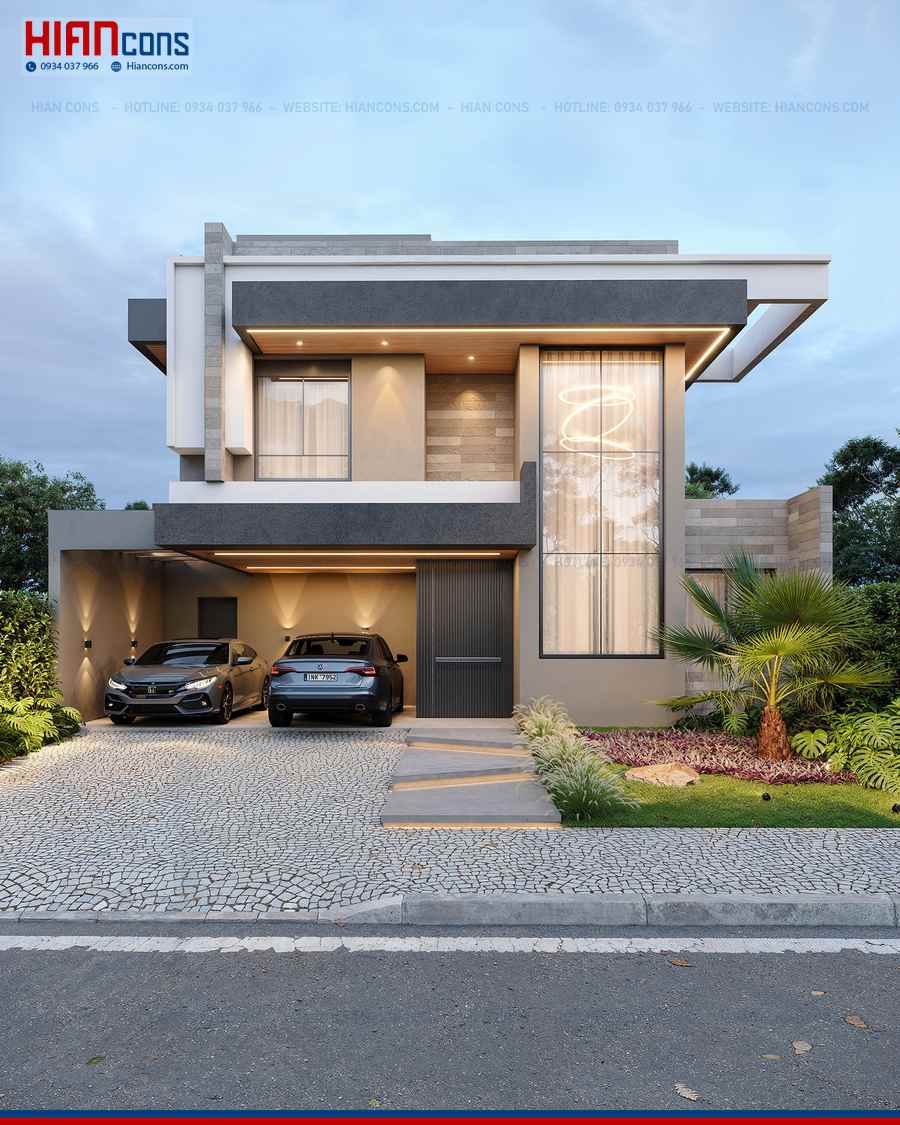Thiết Kế Biệt Thự Hiện Đại Có Gara