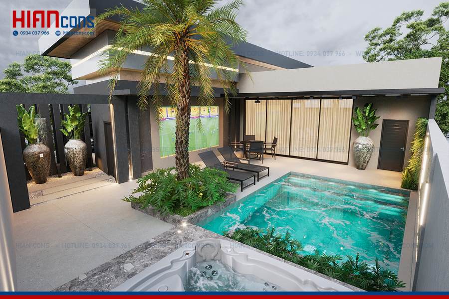 Thi Công Biệt Thự Hiện Đại Có Gara