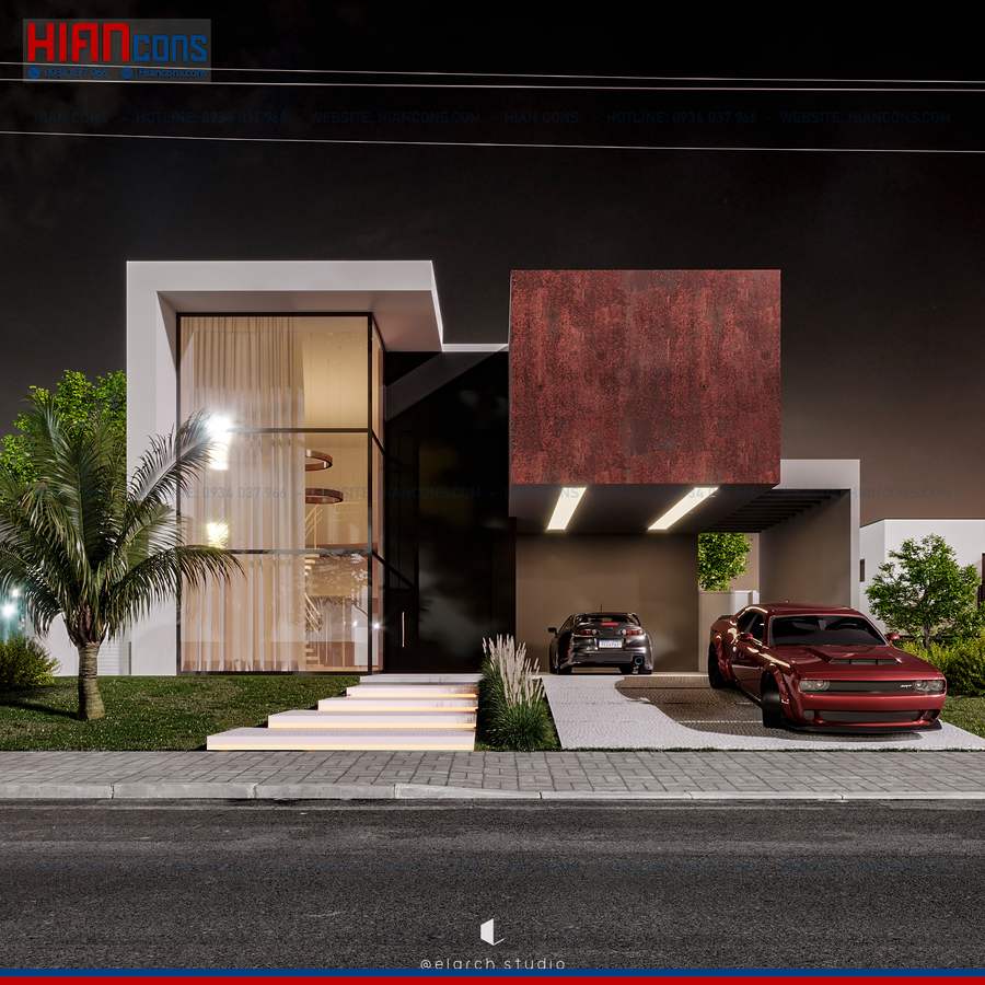 Thi Công Biệt Thự Hiện Đại Có Giếng Trời