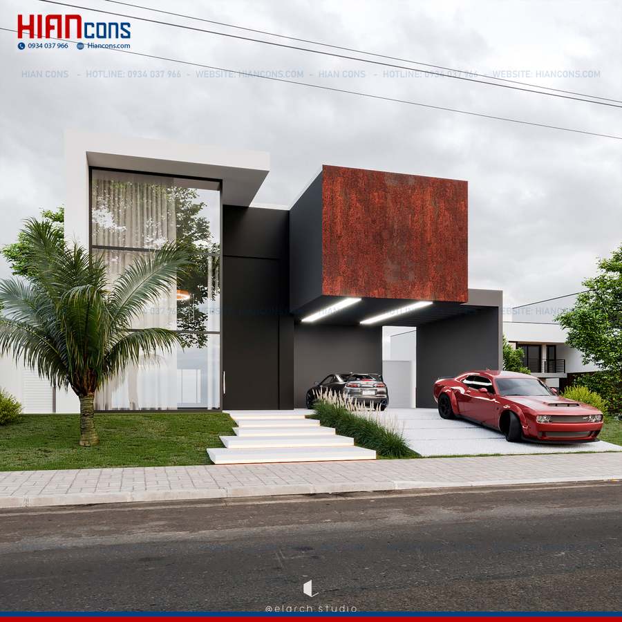 Thi Công Biệt Thự Hiện Đại Có Giếng Trời