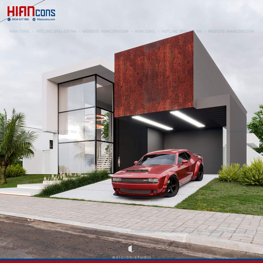 Thi Công Biệt Thự Hiện Đại Có Giếng Trời