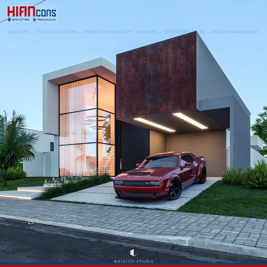 Thi Công Biệt Thự Hiện Đại Có Giếng Trời