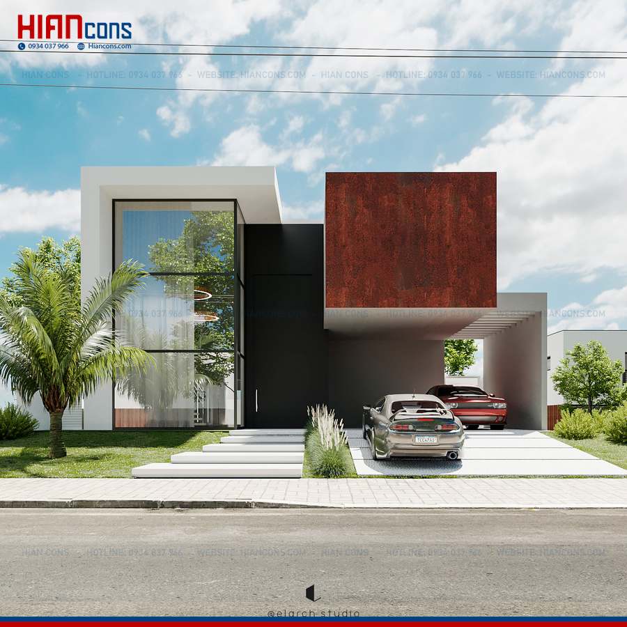 Thi Công Biệt Thự Hiện Đại Có Giếng Trời