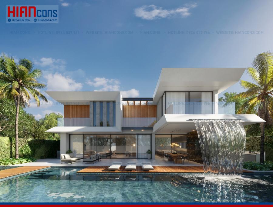 Biệt Thự Hiện Đại Có Hệ Lam