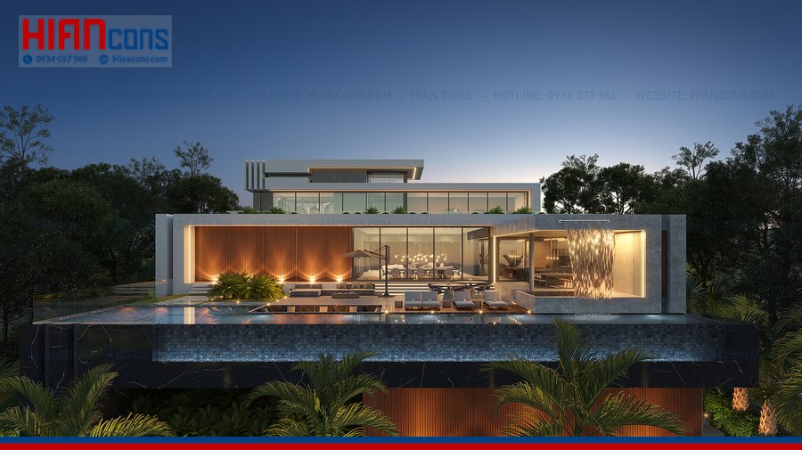 Biệt Thự Hiện Đại Có Hồ Cá