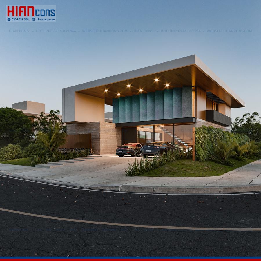 Thiết Kế Biệt Thự Hiện Đại Diện Tích 100M2