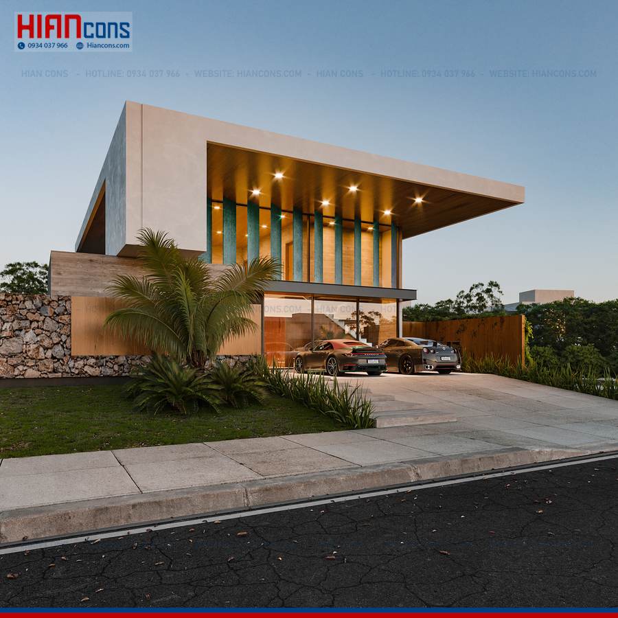 Thiết Kế Biệt Thự Hiện Đại Diện Tích 100M2
