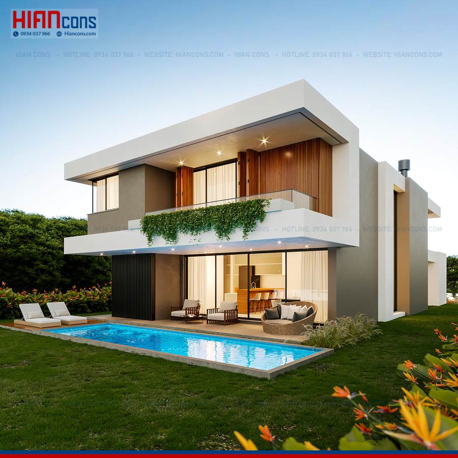 Thiết Kế Biệt Thự Hiện Đại Diện Tích 300M2