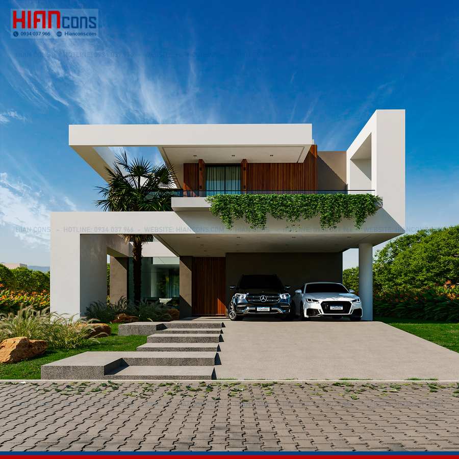 Thiết Kế Biệt Thự Hiện Đại Diện Tích 300M2