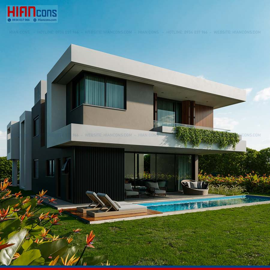 Thiết Kế Biệt Thự Hiện Đại Diện Tích 300M2