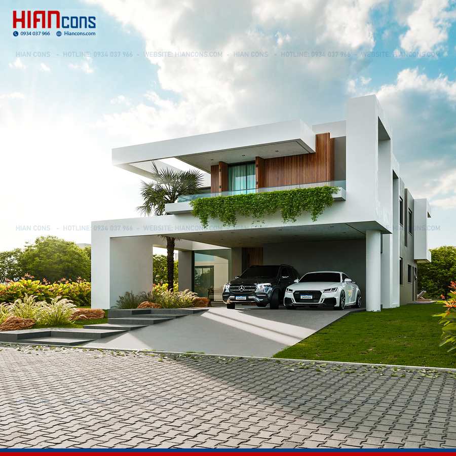 Thiết Kế Biệt Thự Hiện Đại Diện Tích 300M2