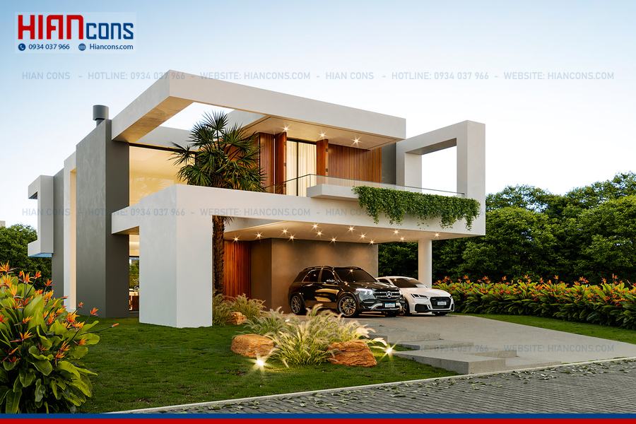 Thiết Kế Biệt Thự Hiện Đại Diện Tích 300M2