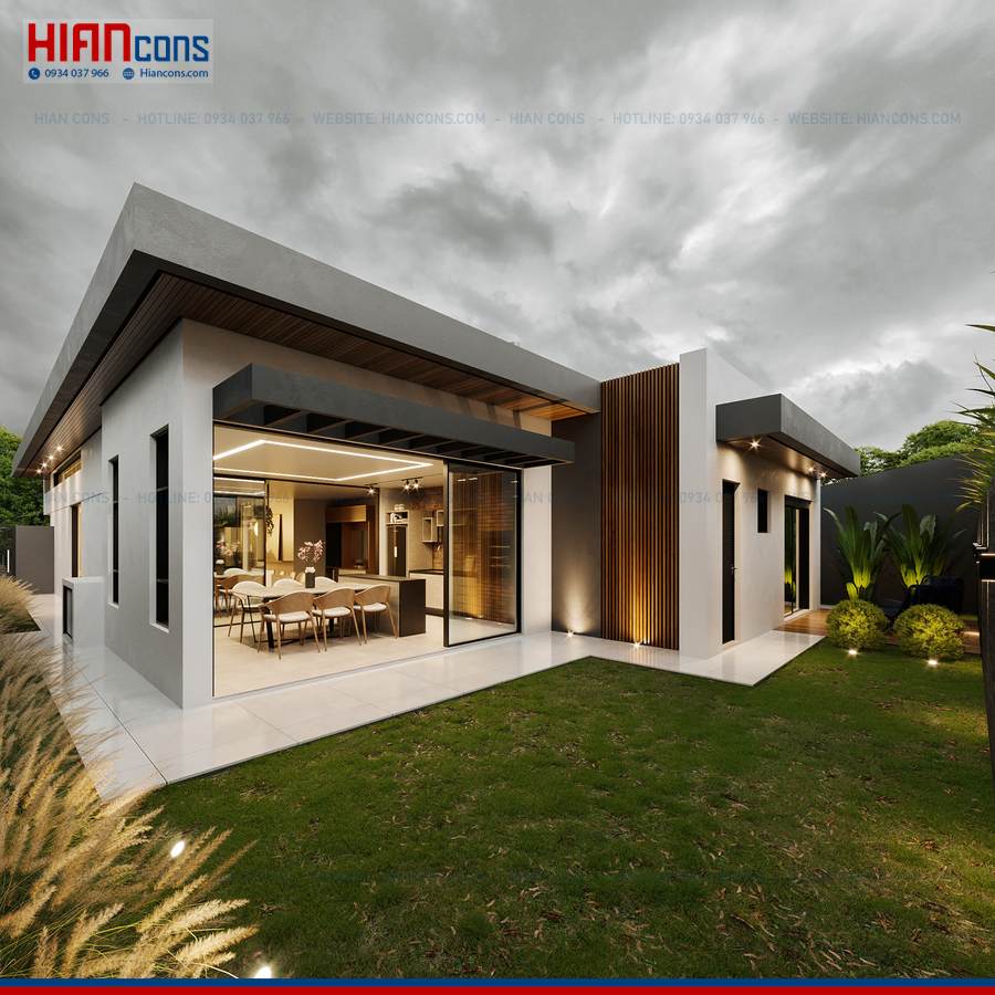 Thi Công Biệt Thự Hiện Đại Mặt Tiền 10M