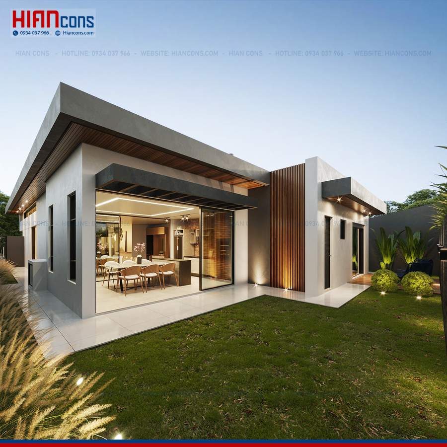 Thi Công Biệt Thự Hiện Đại Mặt Tiền 10M