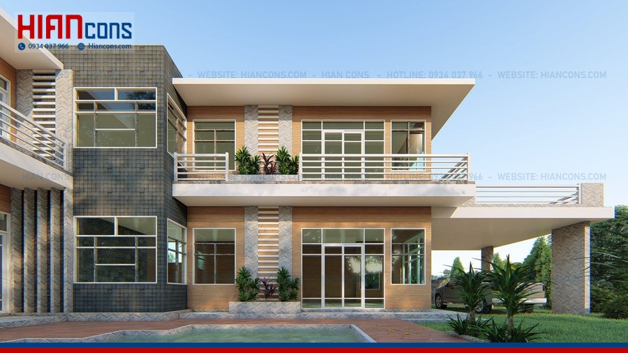 Thiết Kế Biệt Thự Hiện Đại Mặt Tiền 15M