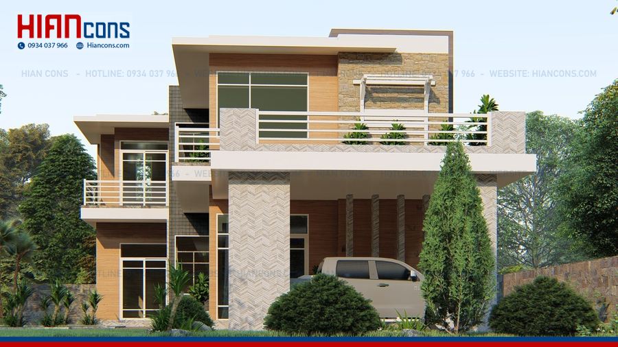 Thiết Kế Biệt Thự Hiện Đại Mặt Tiền 15M
