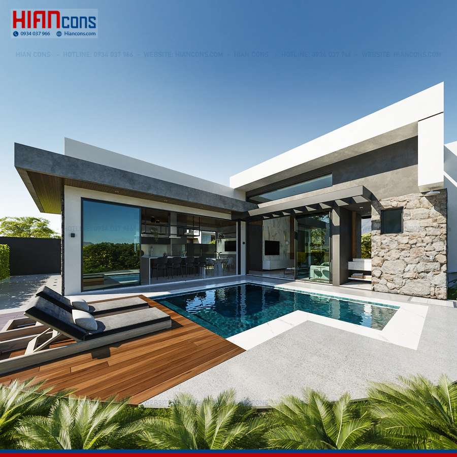Thiết Kế Biệt Thự Hiện Đại Mặt Tiền 20M
