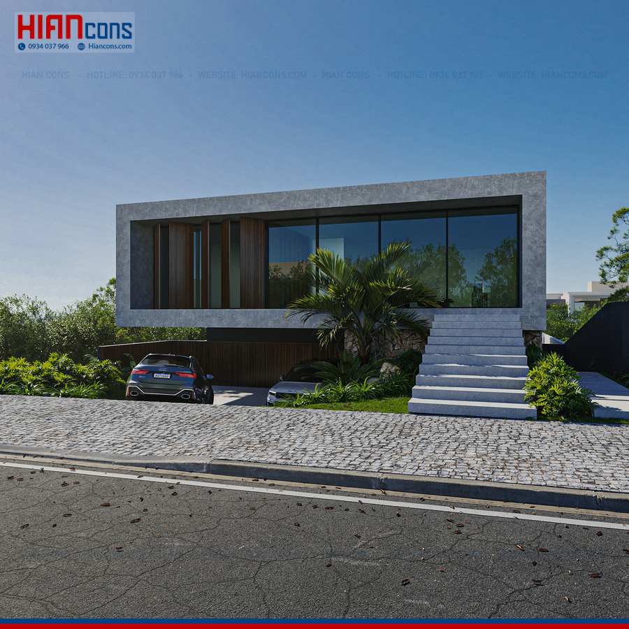 Thi Công Biệt Thự Hiện Đại Lô Đất Vuông
