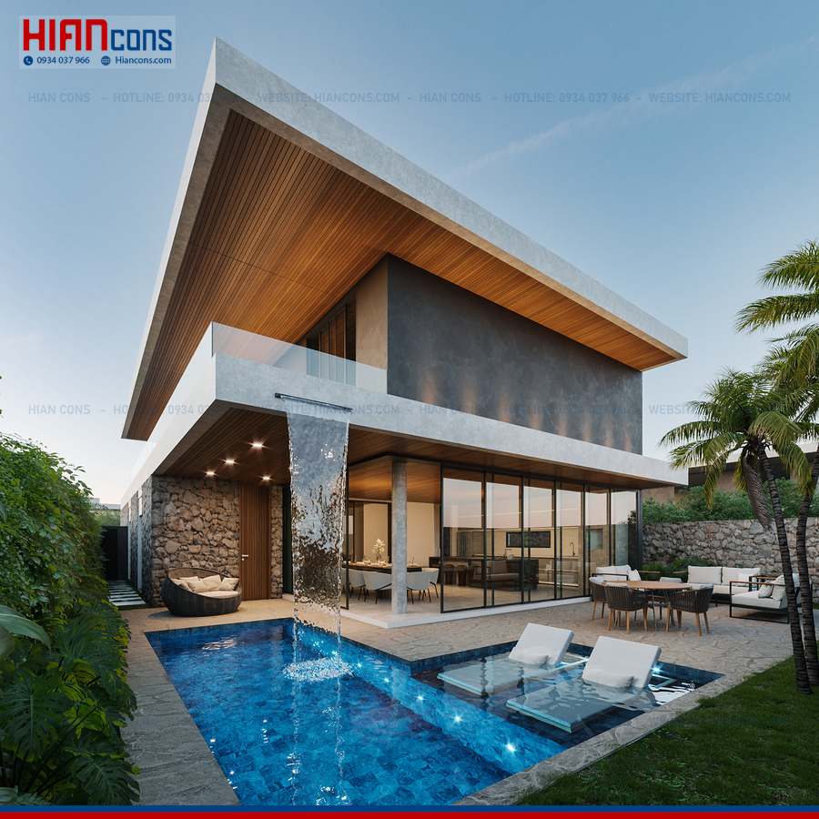 Thi Công Biệt Thự Hiện Đại Lô Đất Rộng