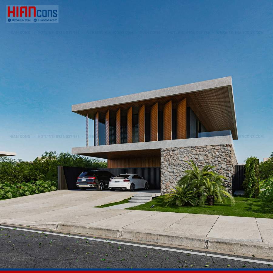 Thi Công Biệt Thự Hiện Đại Lô Đất Rộng