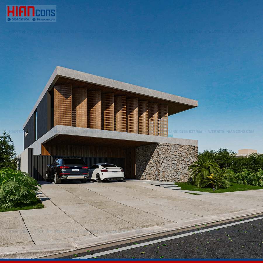 Thi Công Biệt Thự Hiện Đại Lô Đất Rộng