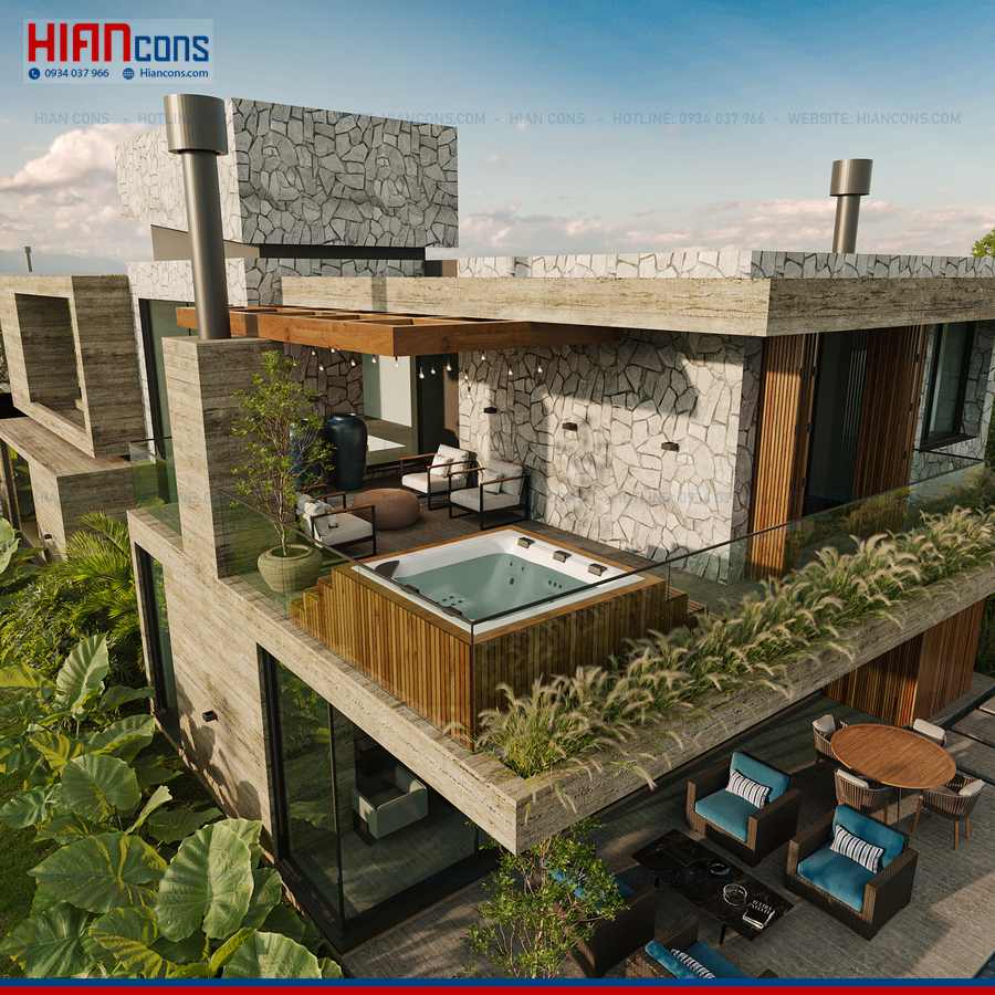 Thi Công Biệt Thự Hiện Đại Lô Đất Dài