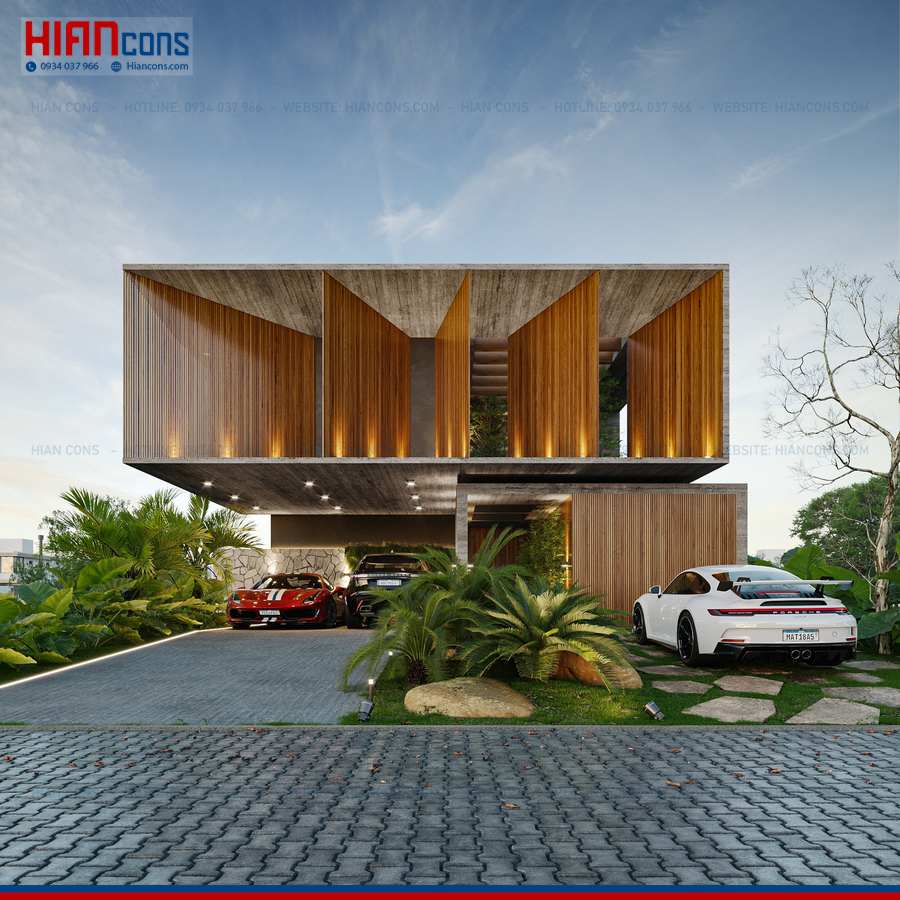 Thi Công Biệt Thự Hiện Đại Lô Đất Dài