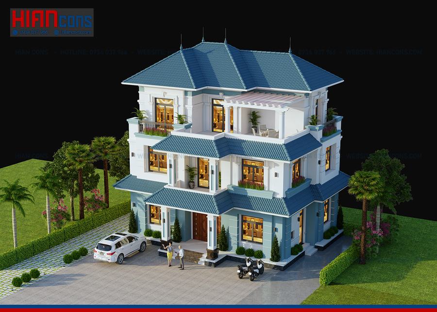 Làm Biệt Thự Mái Thái Trọn Gói