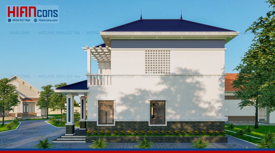 Thiết Kế Biệt Thự Mái Thái 1 Tầng