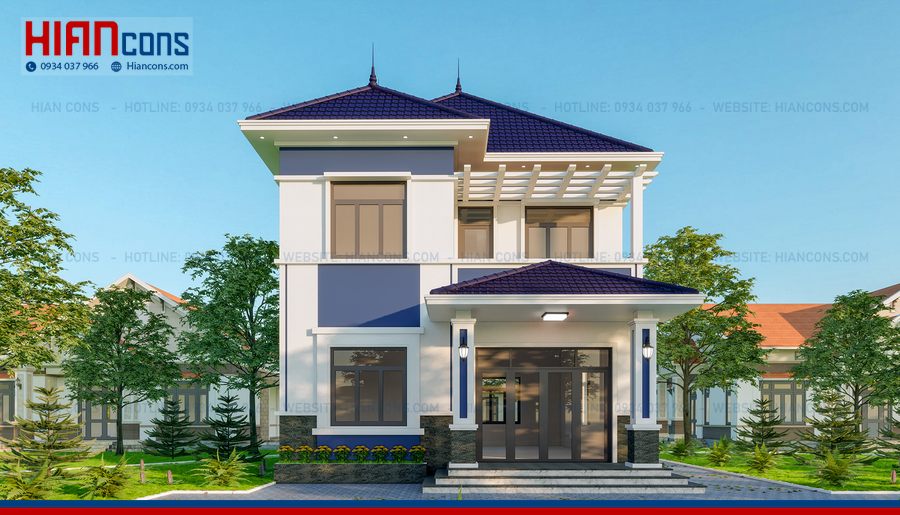 Thiết Kế Biệt Thự Mái Thái 1 Tầng